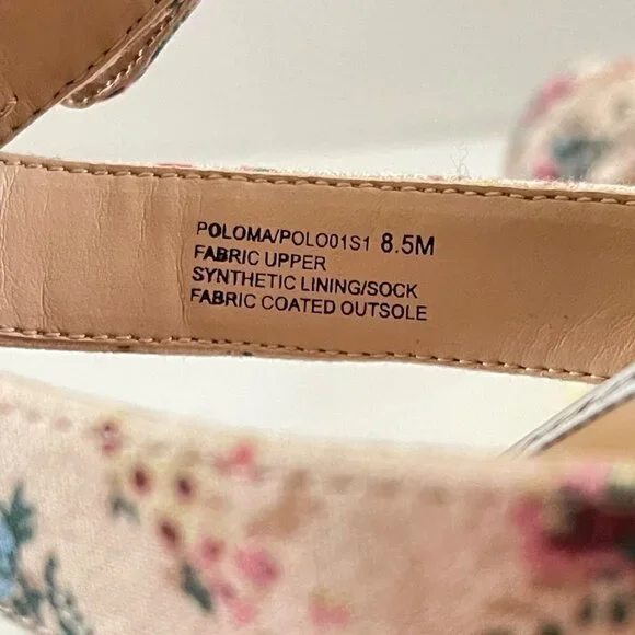 Steve Madden Women's Pink Floral Poloma Espadrille Platform Wedge Sandals Sz 8.5 - Picture 3 of 9